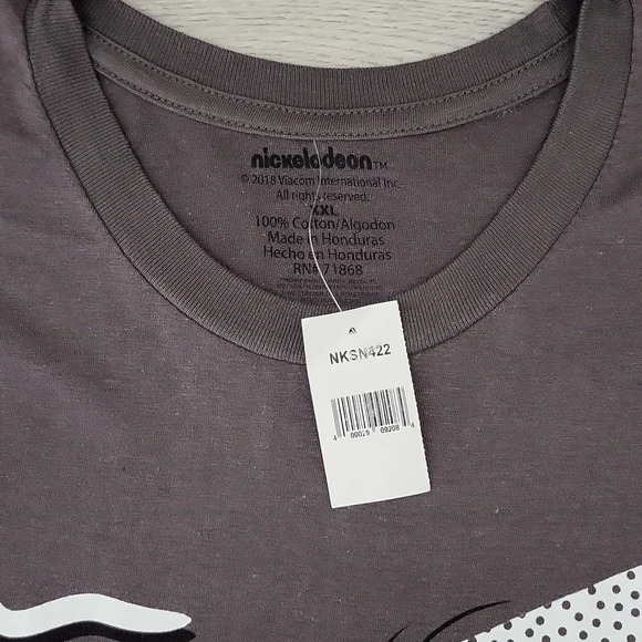 🛍Nickelodeon Mens XXL Grey Ren & Stimpy Cotton Short Sleeve Tee Casual 90s‎ NEW - Picture 3 of 5